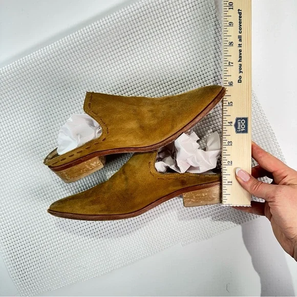 Matt Bernson Suede Mule Pointed Toe Slip On Tan Size 7.5 - Picture 10 of 10